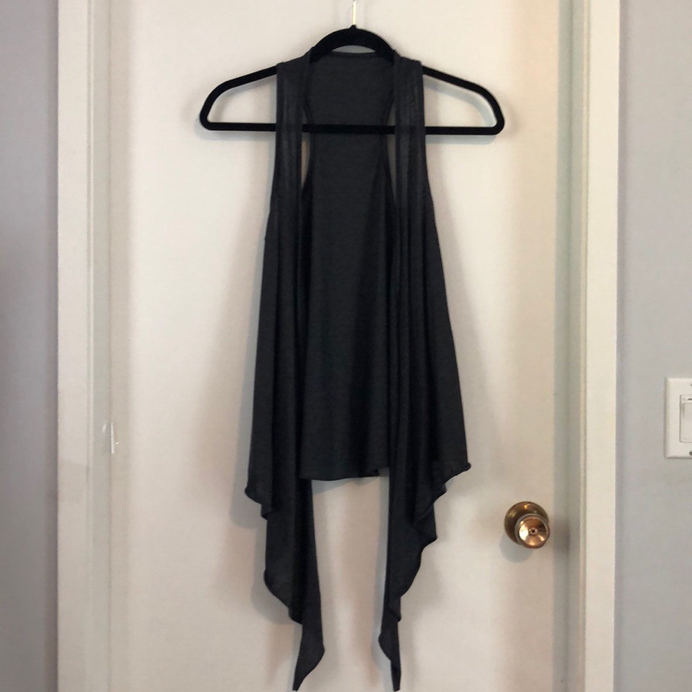 Charcoal grey racer back vest - XS